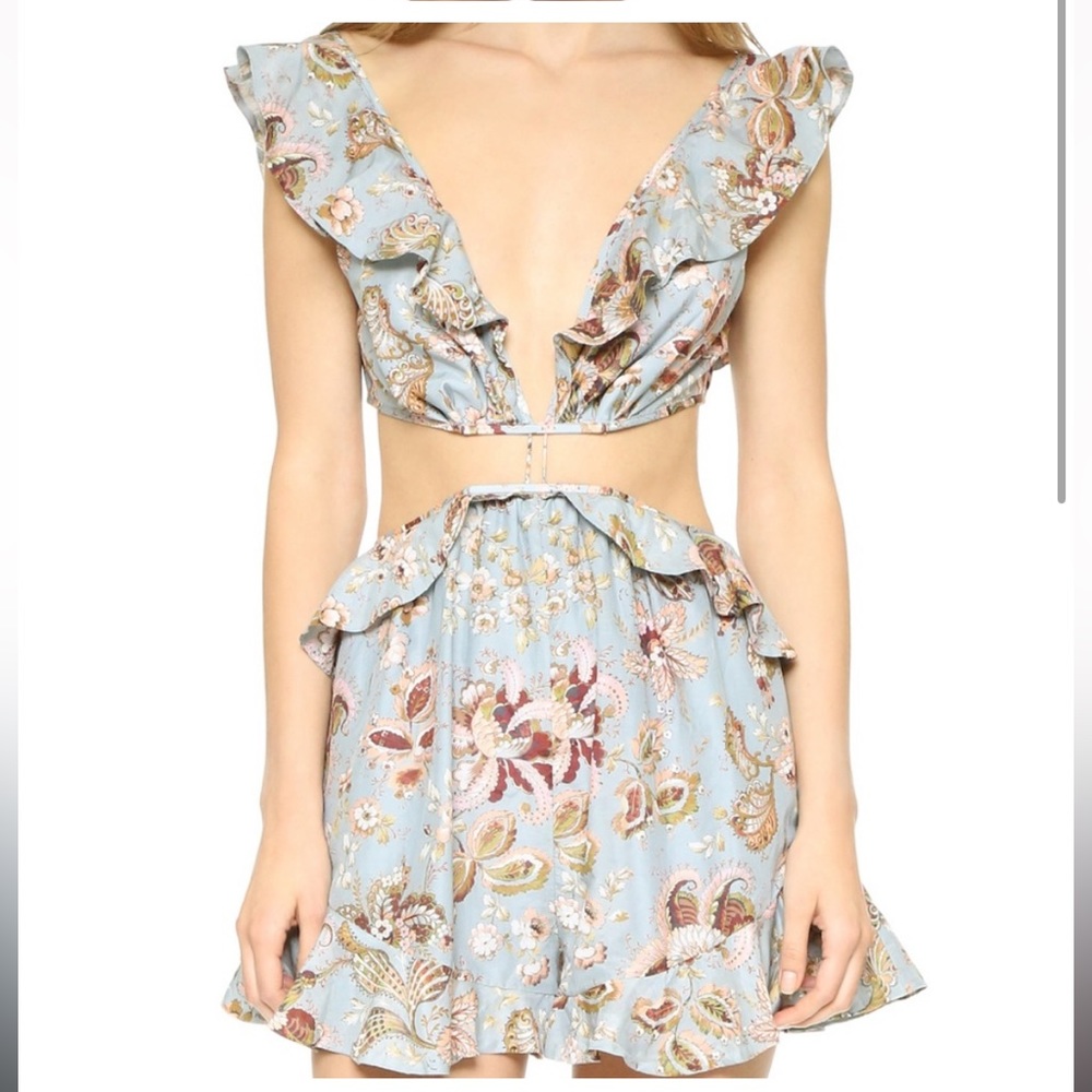 Zimmermann Pavilion Flounce Playsuit
